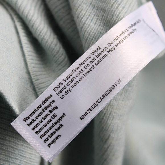 Eileen Fisher Merino Wool Knit V-Neck Pullover Tunic Light Blue Sweater Medium - Picture 5 of 7